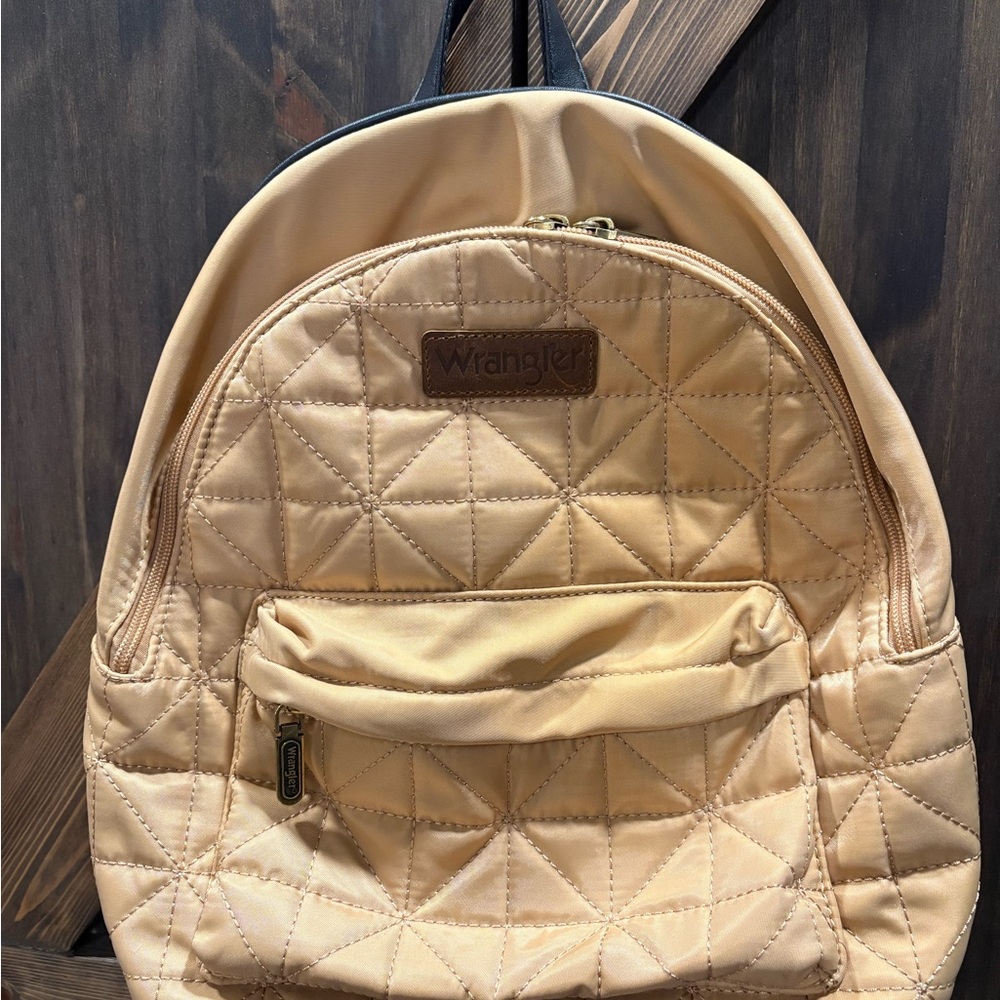 Wrangler Beige Quilted Backpack